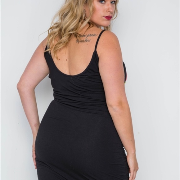 Cami Graphic Print Midi Dress Junior Plus - Picture 4 of 7